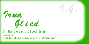 irma glied business card